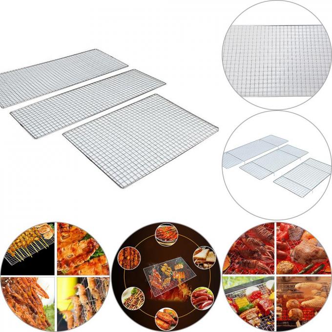 Woven 304 L150mm Stainless Steel BBQ Grill Mesh 10
